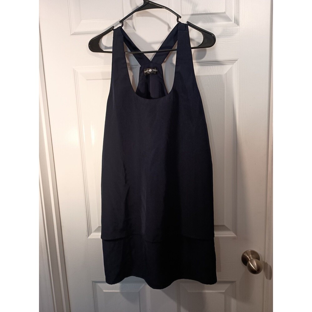 Yours Truly Dress Size M Dark Blue Sleeveless